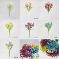Bunga Babysbreath Plastik Laris Manis 234 Kuntum Biru Gypsophila 35cm untuk Buket Pengantin Dekorasi Pernikahan dan Hiasan Tengah Meja Rumah
