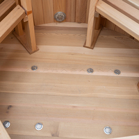 Bain à remous extérieur portable en bois personnalisable, très vendu, pour 5 personnes, avec panneau de commande et chauffage