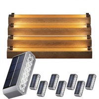 Lampes solaires LED CXS pour marches, lot de 8, étanches IP67, pour extérieur, marches horizontales, terrasse, escaliers, quai, allée, lumière chaude 3000K