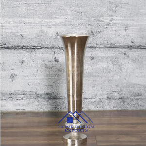 Decoración Metal Aluminio Macetas Floreros para la venta Centros DE MESA DE BODA Piso Trompeta Jarrones Para el hogar Hoteles y restaurantes - Product Image 2