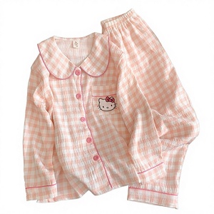 <span class=keywords><strong>Pijamas</strong></span> Infantiles Nuevas 2026 para <span class=keywords><strong>Niñas</strong></span>, Diseño <span class=keywords><strong>a</strong></span> Cuadros, Manga Raglán, <span class=keywords><strong>C</strong></span>álidas y Transpirables, Estilo Princesa, 100% Poliéster para <span class=keywords><strong>Niñas</strong></span> Mayores - Product Image 2