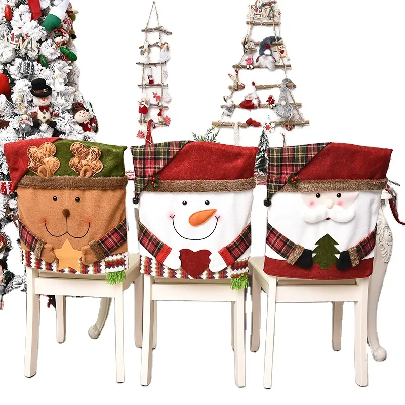 新しいクリスマスの装飾的な椅子カバーヨーロッパとアメリカの装飾的な家具青い老人雪だるまの椅子カバー