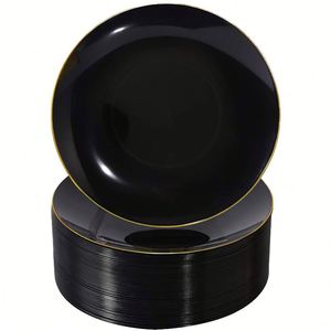 Vente en gros de sets d'assiettes en plastique PS durables, légères et colorées pour les mariages, les fêtes, le camping, la restauration - Product Image 1