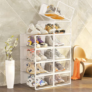 Caja Organizadora de Zapatos Plegable de Plástico Transparente, Rectangular, Creativa, Moderna, Multiusos, para el Hogar, Venta al Por Mayor - Product Image 2