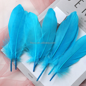 Plumes d'oie naturelles de haute qualité, 100 pièces, 6-8 pouces, pour décoration de mariage, accessoires vestimentaires, teintes en plusieurs couleurs, optionnelles - Product Image 5