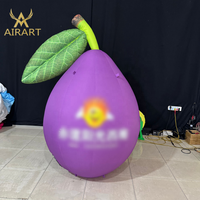Le modèle gonflable réaliste de ballon de pruneau pour le centre commercial de marché annoncent l'activité de promotion
