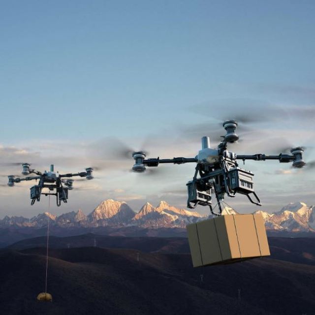 Universal Version Delivery Cargo Flycart 100 Drone With 80kg Heavy Payload and Empty Crane System Includes Parachute FC100 UAV