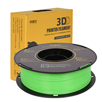 Filament d'imprimante 3D PLA vert néon fluorescent, enroulement soigné, 1,75 mm, 1 kg, 330 m de longueur, certifié ROHS/ISO