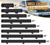 Accessoires de voiture 9D 8/14/20/27 pouces Barre lumineuse de travail à LED pour SUV Polaris ATV Volvos Scanias Fords Toyotas Land Rover Nissans Hummers