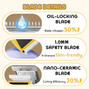 Ptpro PT305 fabrika elektrikli sessiz Pet saç düzeltici şarj edilebilir seramik bıçak köpek tıraş akülü kedi bakım ürün kiti - Product Image 2