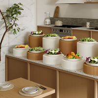 Présentoir cylindrique pliable en papier nid d'abeille, socle en kraft blanc pour centre de table de mariage, vente en gros