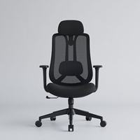 Chaise de bureau ergonomique en maille avec appui-tête réglable, soutien lombaire et mousse haute densité pour le travail sur ordinateur