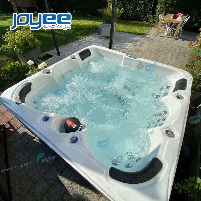 JOYEE Freestanding Large Led Light Spa Relax Massage Hot Tub outdoor with Jakuzzi jacuzzier Function