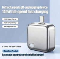 Protecteur de charge à éjection automatique 140W, indicateur LED de santé de la batterie haute puissance, compatible avec chargeur mural et de voiture