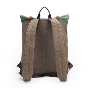 Randonnée en plein air Camping Mode Toile Sac à dos Mochila Ordinateur portable Homme Nylon Doublure Sac à dos Personnalisé - Product Image 5