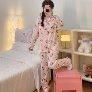 <span class=keywords><strong>Pijama</strong></span> Sexy <span class=keywords><strong>de</strong></span> Satén para Dama <span class=keywords><strong>Hello</strong></span> <span class=keywords><strong>Kitty</strong></span> Sweet <span class=keywords><strong>Kitty</strong></span> Cloud <span class=keywords><strong>de</strong></span> Manga Larga hasta la Rodilla para Estar en Casa - Product Image 4