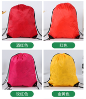 Sac à dos personnalisé en polyester avec cordon de serrage pour marathon, sports, basketball, gym, voyage en plein air, promotion d'événements, rangement
