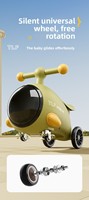 Trottinette Avion pour Enfants à 4 Roues, Voiture à Bascule pour Bébés de 1 à 3 Ans, Véhicule Porteur à Pousser au Pied, Vente Chaude