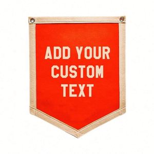 ธงแขวนผ้าแคนวาสผ้าลินินคุณภาพสูงแบบพกพา สองด้านผ้าซาติน แต่งขอบด้วยริบบิ้นสีทอง มีหลายสีหลายขนาด - Product Image 1