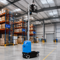 Plateforme élévatrice verticale autopropulsée en aluminium 8m 9.5m, élévateur électrique pour personnel pour travaux aériens en usine