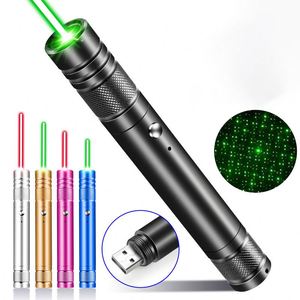 Pointeur laser vert d'extérieur, jouet pour chat, recharge USB, lampe torche, stylo rouge, camping portable, laser haute puissance - Product Image 1