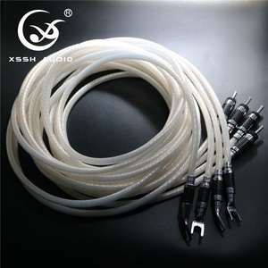 Línea de <span class=keywords><strong>Audio</strong></span> <span class=keywords><strong>Y</strong></span> vídeo XSSH HIFI, Conector de Banana Chapado en plata a forma de <span class=keywords><strong>Y</strong></span>, Conector de pala, conexión de cobre, <span class=keywords><strong>Cable</strong></span> de altavoz de alta gama, 11mm - Product Image 1