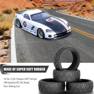 Pneus RC <span class=keywords><strong>1</strong></span>/<span class=keywords><strong>10</strong></span> pour route, 4 pièces, pneus en caoutchouc souple pour Traxxas 4 Tec 2.0 <span class=keywords><strong>Tamiya</strong></span> TT01 XV01 Kyosho WR8 Sakura WLtoys HPI HSP - Product Image 2
