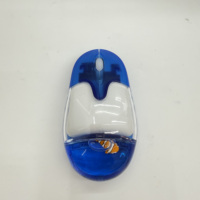 Souris USB filaire et sans fil Bluetooth optique personnalisée avec logo, remplie de liquide, promotionnelle, souvenir, poisson flottant, fleurs séchées