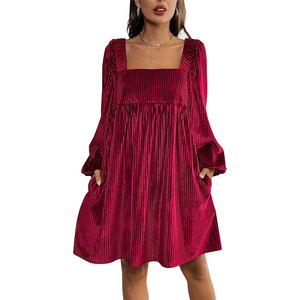 Chic Styles and Comfort in loose fit velvet dress for Trendy Women