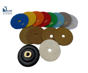 1 सेट फैक्टरी थोक 100mm 4 इंच कोण बनाने की मशीन ठोस संगमरमर सिरेमिक buffing हीरा पत्थर के फर्श ग्रेनाइट चमकाने पैड - Product Image 6