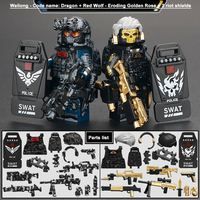 Soldats de combat intelligents Delta Force Commando SWAT, armes et équipement des forces spéciales, modèle de soldat en blocs de construction ABS
