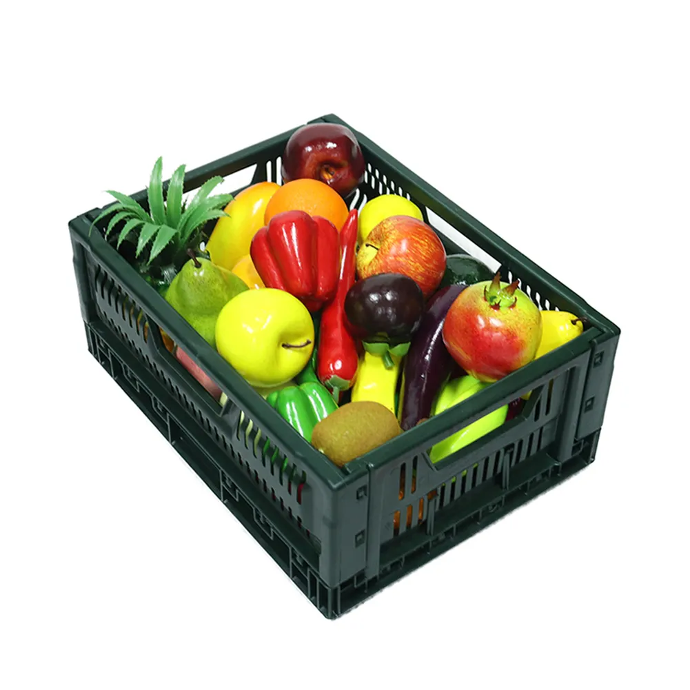 Cheap Price Harvesting Vented Fruit Plastic PP Crate, Storage Shipping Logistic Box Foldable Plastic Fruit Crates