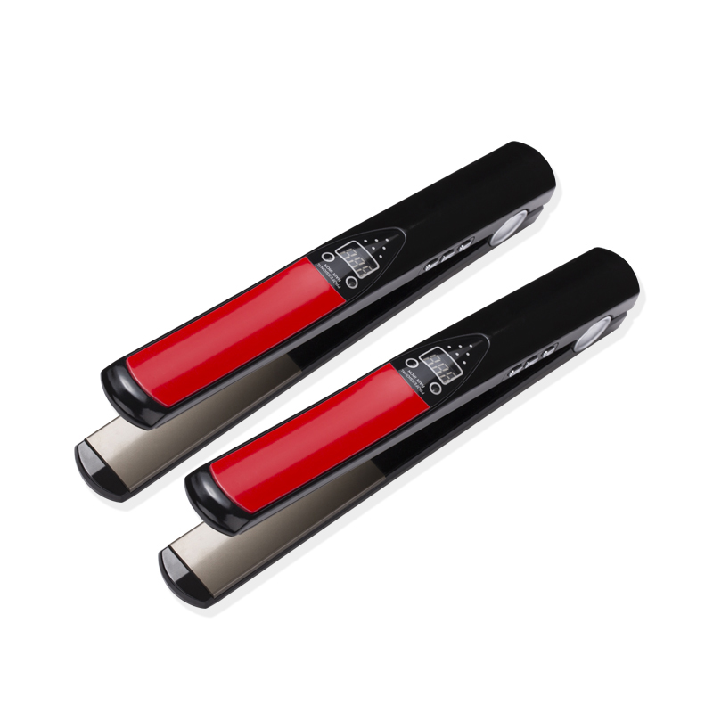 Лидер продаж на Amazon, керамический отрицательный ионный утюжок с защитой от ожогов, горячая расческа, электрическая щетка для выпрямления волос