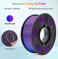 Filament d'impression 3D OKE PLA Soie en deux couleurs, diamètre 1,75 mm, bicolore, 1KG 3KG 5KG, matériau PLA pour usine OEM de soie