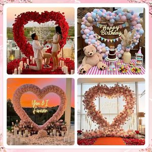 Arco di Palloncini a Forma di Cuore in Ferro Dorato da 2m di Diametro per Decorazioni di San Valentino e Matrimoni - Product Image 6
