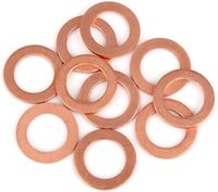 72-15 Nouvelle joint d'étanchéité en cuivre pour bouchon de vidange d'huile, rondelle de compression, joint plat, anneau d'étanchéité, entretoise pour voiture
