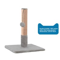 Arbre à chat compact et mignon en panneau de densité, avec structure d'escalade, plateforme de saut, griffoir et fonctions de ponçage des griffes, multi-fêtes