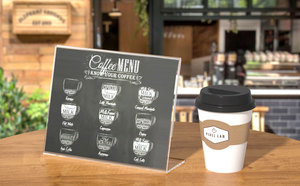 Support d'affichage en acrylique en forme de L A4 horizontal/vertical, support de <span class=keywords><strong>poster</strong></span> publicitaire 3D vierge, porte-affiche, support incliné pour menu de table - Product Image 6