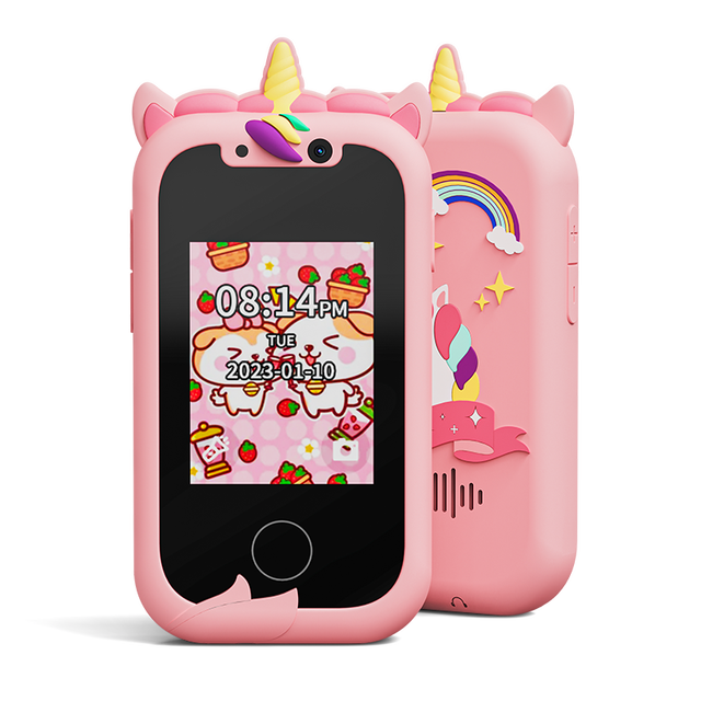 Bedtime Story Music Dual Camera Cute Unicorn Kids Phones Kids' Cameras Toy for Christmas Gifts Kids Digital Camera