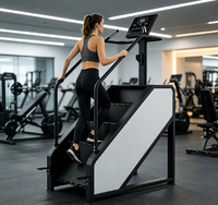 Steppeur professionnel, appareil de fitness d'intérieur avec écran multifonction, simulateur d'escalade avec poignées et affichage LED
