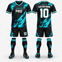 Maillots de football personnalisés à faible MOQ pour jeunes, en polyester à séchage rapide, ensembles d'uniformes de football pour enfants, vente en gros