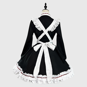 Japanese Cute Maid Outfit Cosplay Costume Plus Size Lolita Style White Black Apron Dress For Anime Role Play Spring 2024 - Product Image 3