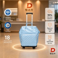Sac de voyage matelassé grande capacité à roulettes, en polyester Oxford imperméable, sac à main trolley unisexe 15 pouces, idéal pour les voyages, OEM