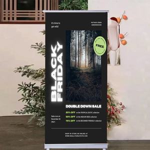 Bannière enroulable personnalisée Support de bannière rétractable facile à installer Porte-enseigne de salon professionnel - Product Image 2