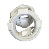 Câble tressé double Type-C de 2 m, 240 W, compatible avec le chargeur iPhone, transfert de données rapide pour MACBOOK, câble C vers C de 6,6 pieds, en nylon