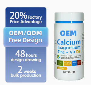 Comprimés OEM Calcium Magnésium Zinc Vitamine D3 avec capsules de Vitamine D3 pour la santé osseuse, la maintenance immunitaire et le soutien osseux – Supplément - Product Image 5