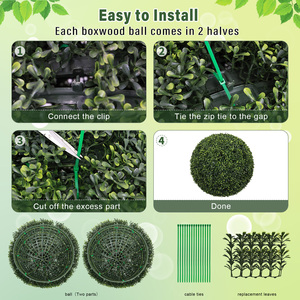 Sfera Decorativa in Bosso Artificiale da 18,5 Pollici per Giardino Esterno, Patio, Portico e Fioriera - Product Image 5
