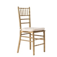 Chaise Chiavari en bois doré avec coussin pour mariage, banquet, hôtel, salle à manger SZ-6001S – Fournisseur de mobilier commercial en gros
