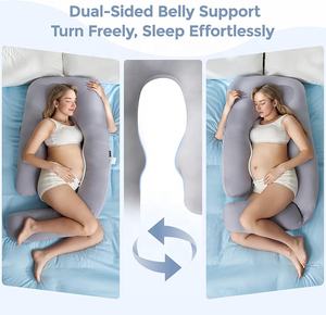 Oreiller <span class=keywords><strong>de</strong></span> <span class=keywords><strong>grossesse</strong></span> avec oreiller <span class=keywords><strong>de</strong></span> jambe réglable offre une couverture complète du corps, le matériau est sûr et non sujet aux allergies - Product Image 6