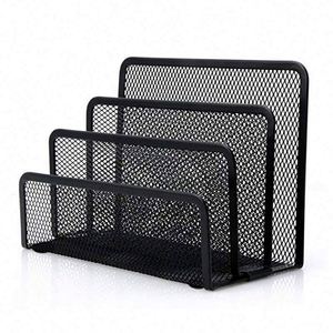 Document File Paper Letter Desktop Tray Desk Organizer 3 Compartments Metal Storage Stand File Storage Rack Holder - Product Image 6